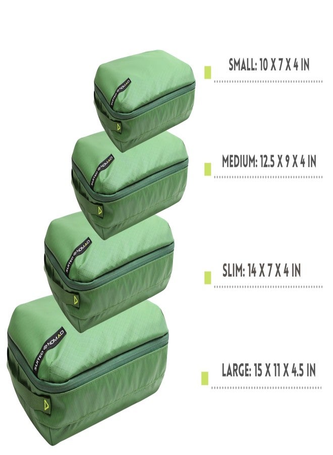 SUITEDNOMAD Adventure Travel Packing Cubes, IP65 Water&Dust Proof Organizer Wet Bags (4Piece/Waterproof, Moss Green) - Image 4